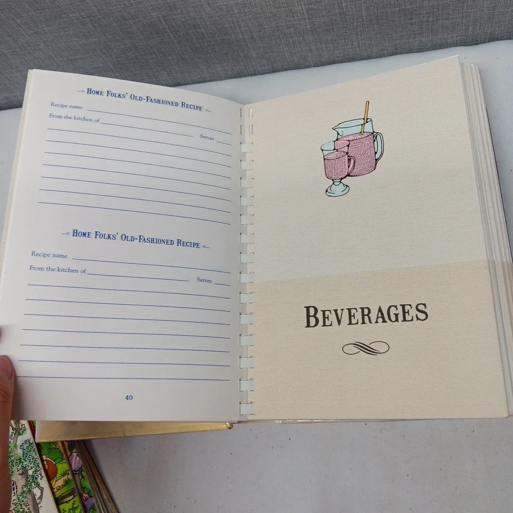 Home Folks Old Fashioned Recipe Keeper Sweetwater Press Vintage Blank Cookbook